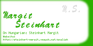 margit steinhart business card